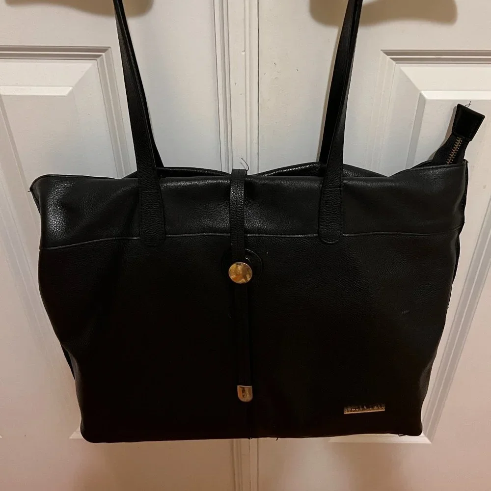 Stella & Maxx Black Leather Tote